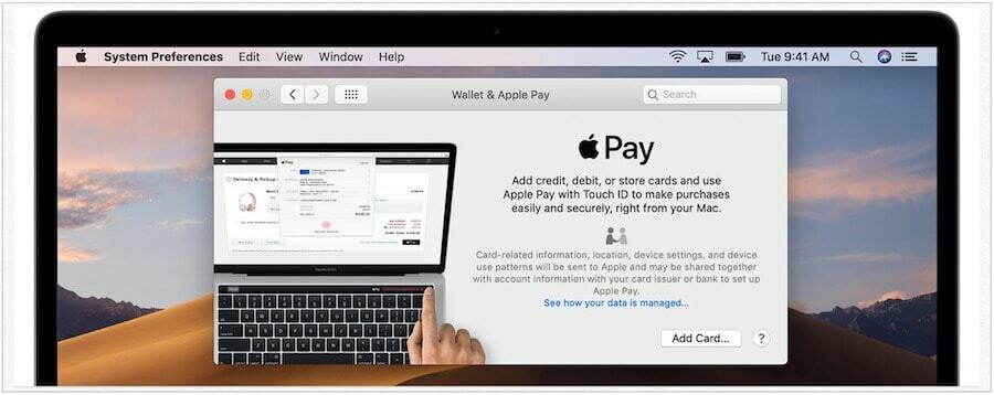 macOS hozzá az Apple Pay