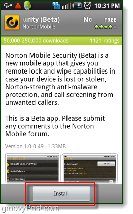 Telepítse az Norton biztonságot az androidon