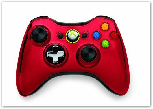 Xbox 360 krómvezérlő piros
