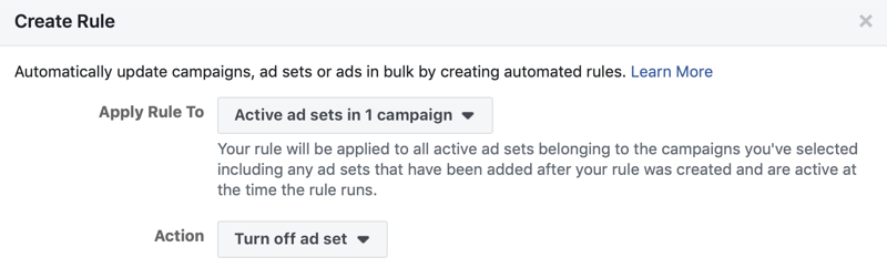 Skálázza Facebook hirdetési kampányait; 13. lépés.