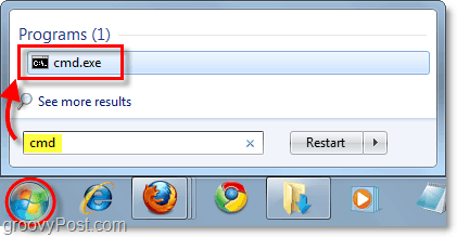 Nyissa meg a cmd-t a Windows 7-ben vagy a Vista-ban