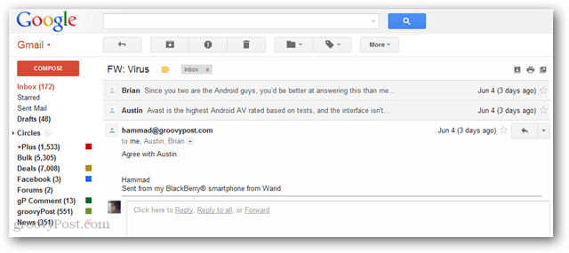 A Gmail-szerű beszélgetés nézet engedélyezése a Thunderbird alkalmazásban