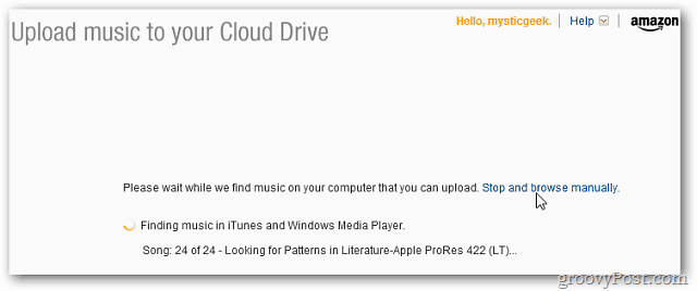 Amazon Cloud Player MP3 feltöltő