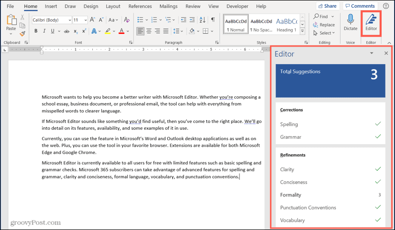 Microsoft szerkesztő a Word programban Windows rendszeren