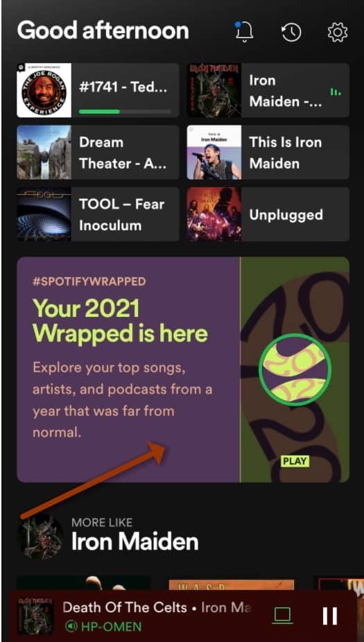 Indítsa el a Spotify Wrapped alkalmazást