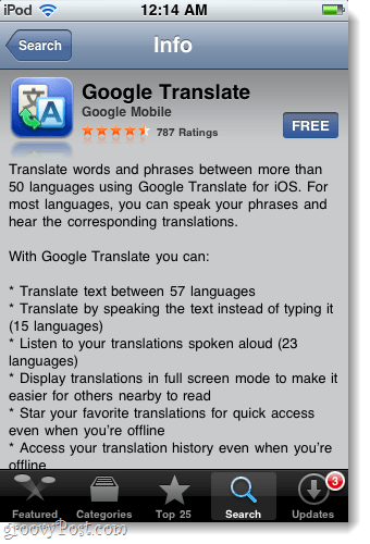 töltse le és telepítse az iphone, ipad és iPod google fordító alkalmazását