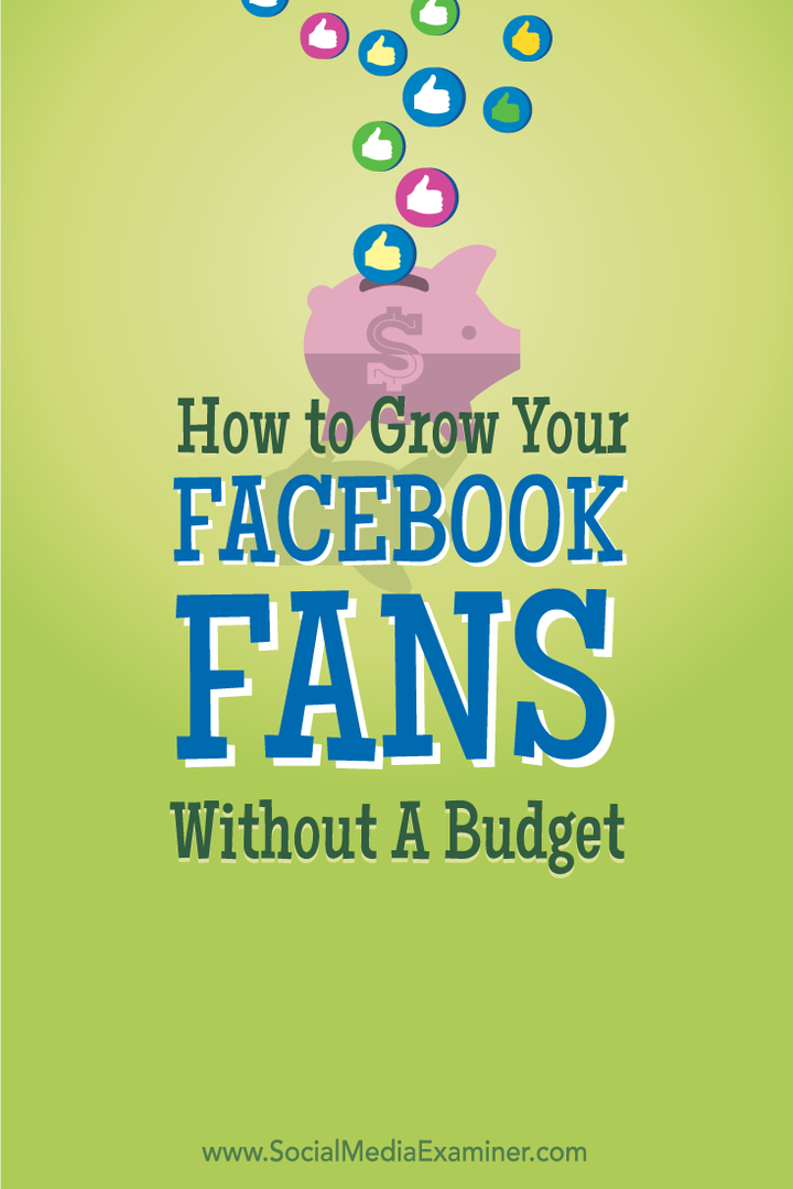 Hogyan növekszik a Facebook rajongói költségvetés nélkül: Social Media Examiner