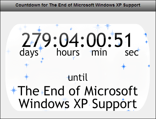 Windows XP támogatás visszaszámlálás