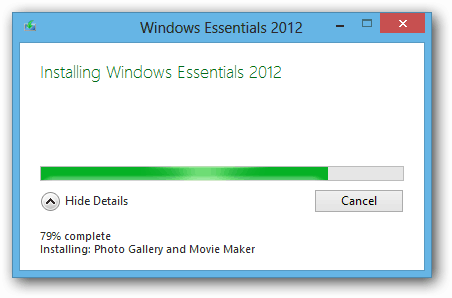A Windows Essentials 2012 telepítése