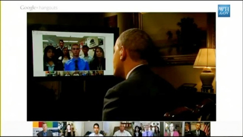 elnök Obama hangout
