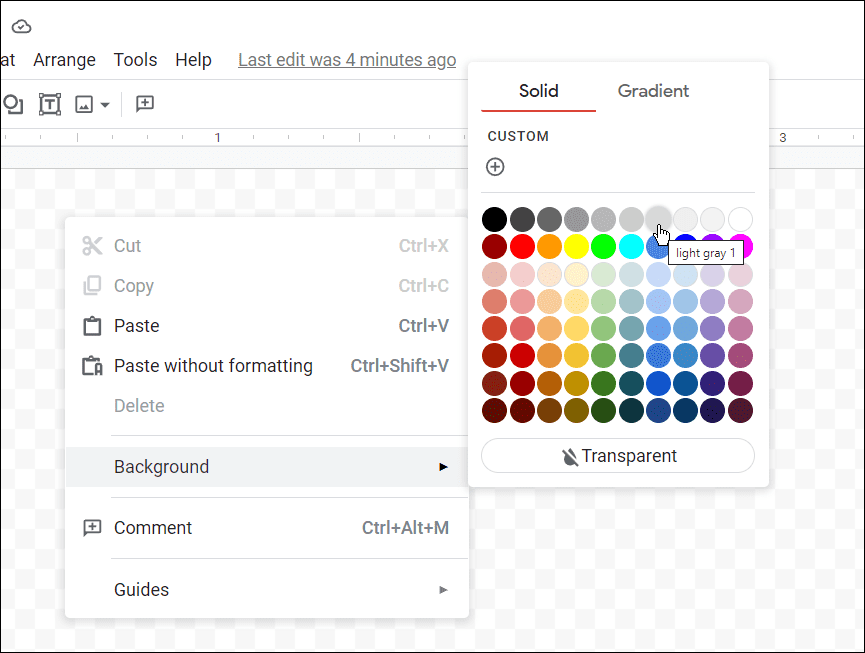 válassza ki a kártya színét, hogyan készítsen kártyákat a Google docs-on