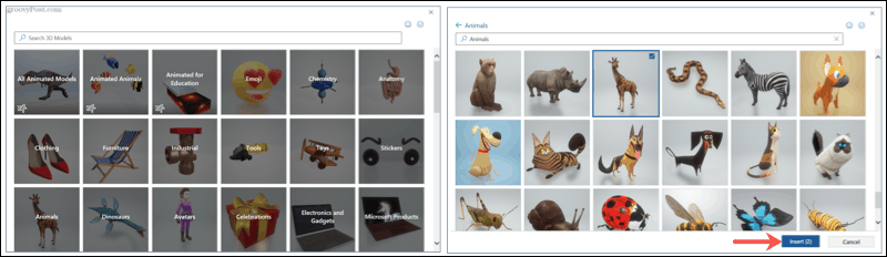 Keressen és böngésszen a 3D modellek között a Microsoft Office -ban