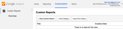 egyéni jelentések a Google Analytics szolgáltatásban
