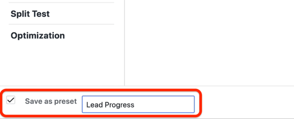 hozzon létre egyéni vezető jelentést a Facebook Ads Manager alkalmazásban, 4. lépés