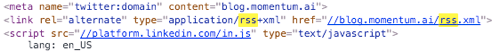 rss feed link keresése