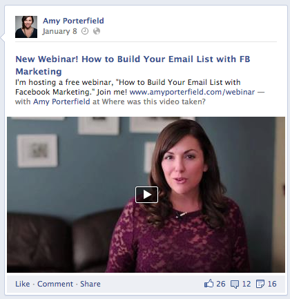 amy porterfield facebook webinar hirdetés