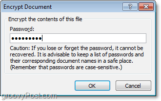 hozzon létre egy jelszót az Office 2010 dokumentumához