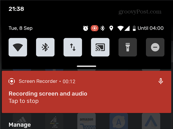 Android Screen Recorder felvétel