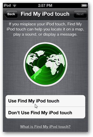 Az iCloud telepítése Keresse meg az Ipod Touch eszközt