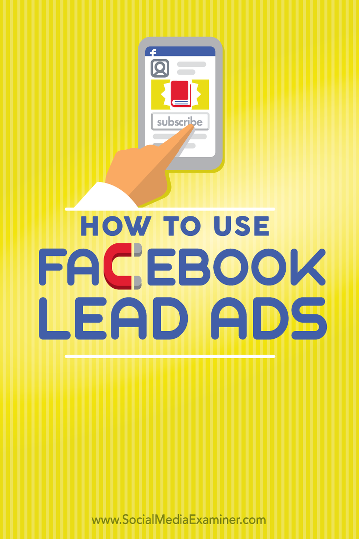 hogyan lehet használni a facebook lead hirdetéseket