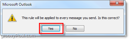 alkalmazza a szabályt az Outlook 2010 összes üzenetére