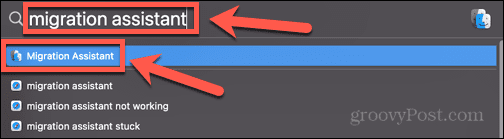 mac spotlight migrációs asszisztens