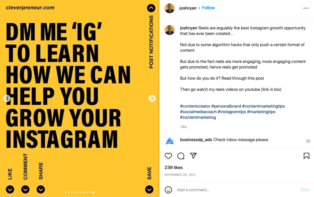 Ha Instagramot növekszik, ami megtérít: Social Media Examiner