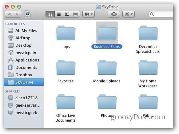 Mac SkyDrive mappa