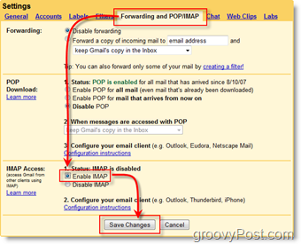 Használja az Outlook 2007-t a GMAIL Webmail-fiókkal az iMAP használatával