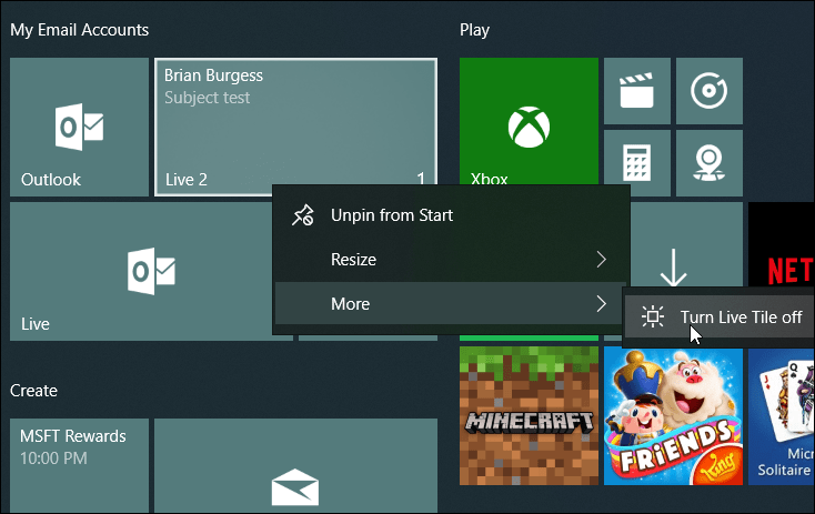Rendezzük az élő levelek csempéjét a Windows 10 Start