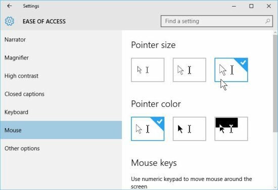 Windows 10 tipp: Növelje az egérmutató méretét és színét