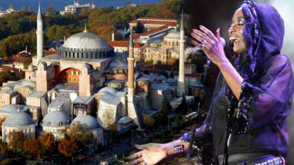 Della Miles amerikai énekes támogatása Hagia Sophia megnyitásához