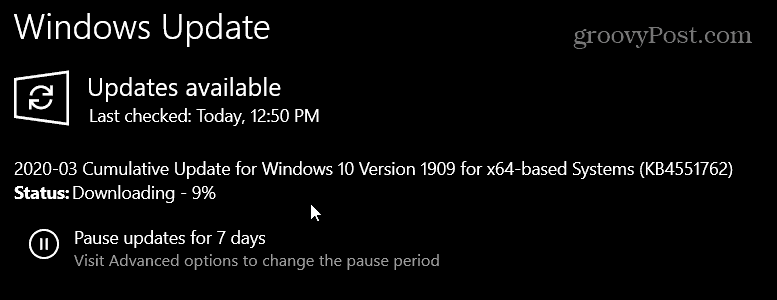 KB4451762 Windows 10 1903 és 1909 esetén