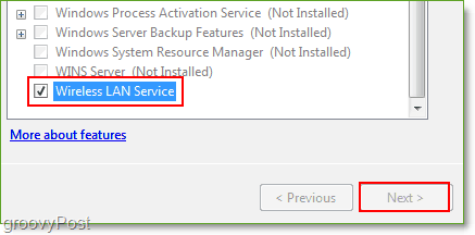 Képernyőkép - a Windows Server 2008 engedélyezése a vezeték nélküli LAN szolgáltatás szolgáltatásban