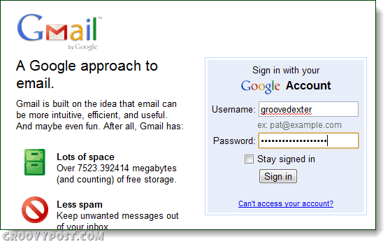 A Gmail megközelítése az e-mail bejelentkezéshez