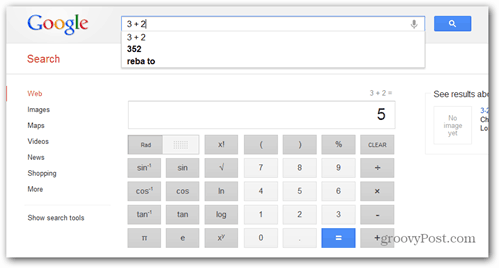 A Google Kereső beépített tudományos számológépet tartalmaz
