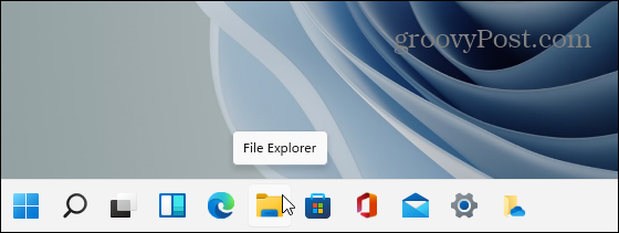 Fájlkezelő ikon Windows 11 tálcája