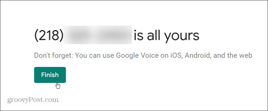 Az Ön Google Voice-száma