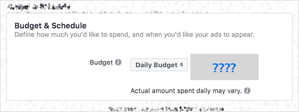 Facebook hirdetési költségkép.