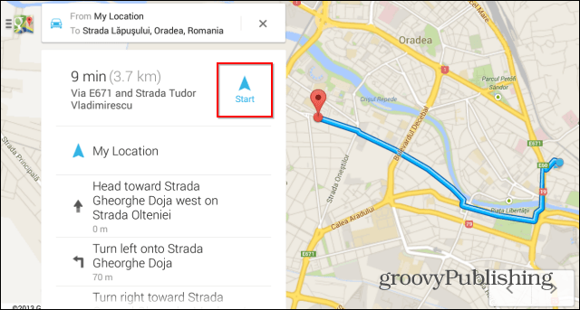 Gyors indítás a Google Maps navigációs tűvel