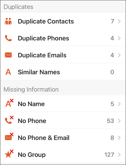 A Contacts Pro törli az ismétlődő névjegyeket az iPhone készüléken