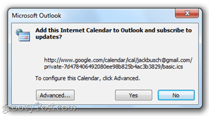 Google Naptár az Outlook 2010 alkalmazásba