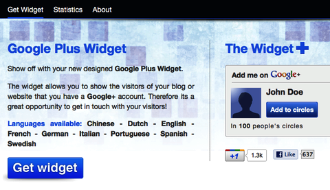 google + widget