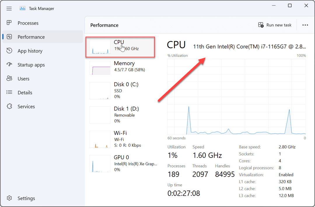 Keresse meg az Intel CPU generációját a Windows 11 rendszeren