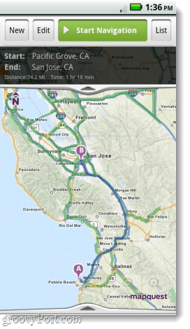 Mapquest android alkalmazás navigációhoz