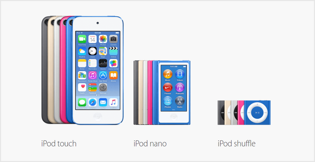 A mai napon bejelentette az új Apple iPod felállítást