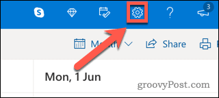 Beállítások ikon az Outlook-ban