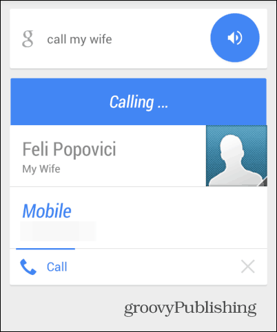 Hívja az anyát a Google Asszisztens hívja a feleséget