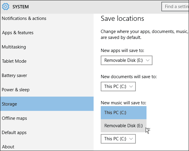 Windows 10: Alkalmazások, zene és egyéb alkalmazások telepítése a külső tárolóhelyre