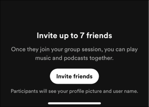 barátok meghívása gomb Hallgassa meg a spotify-t barátaival